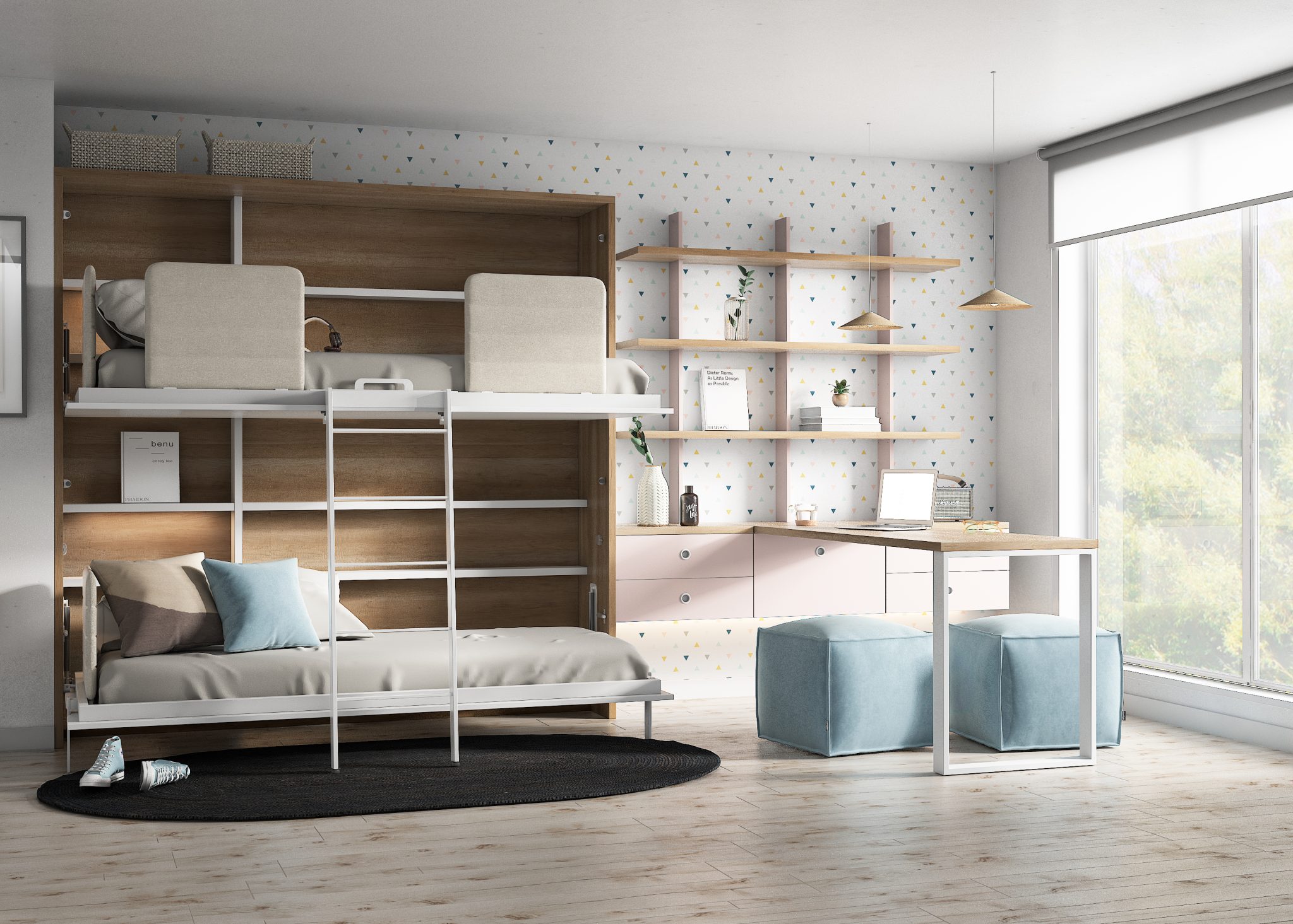 CHILDREN’S ROOM WITH FOLDAWAY BUNK Kubbiko