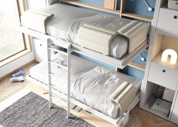 CHILDREN'S BUNK WALL BED WITH INTEGRATED DESK 3