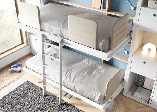 CHILDREN'S BUNK WALL BED WITH INTEGRATED DESK 2