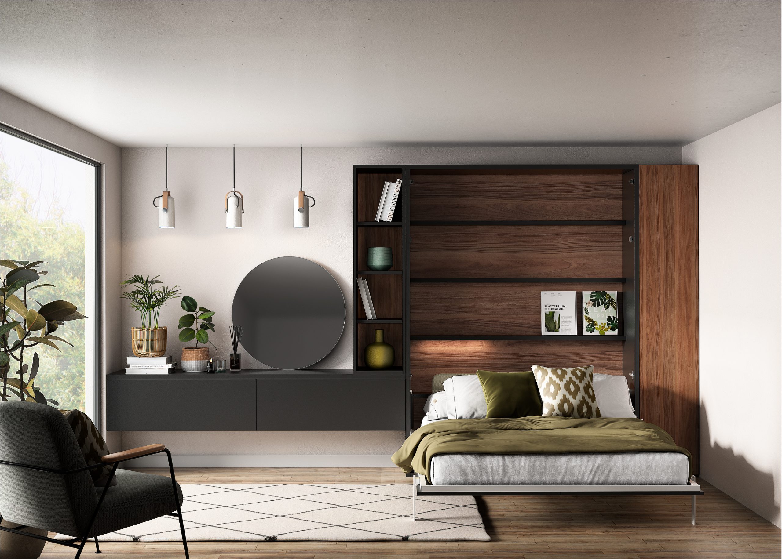 ᐅ Double Wall Bed in Vertical Orientation Kubbiko