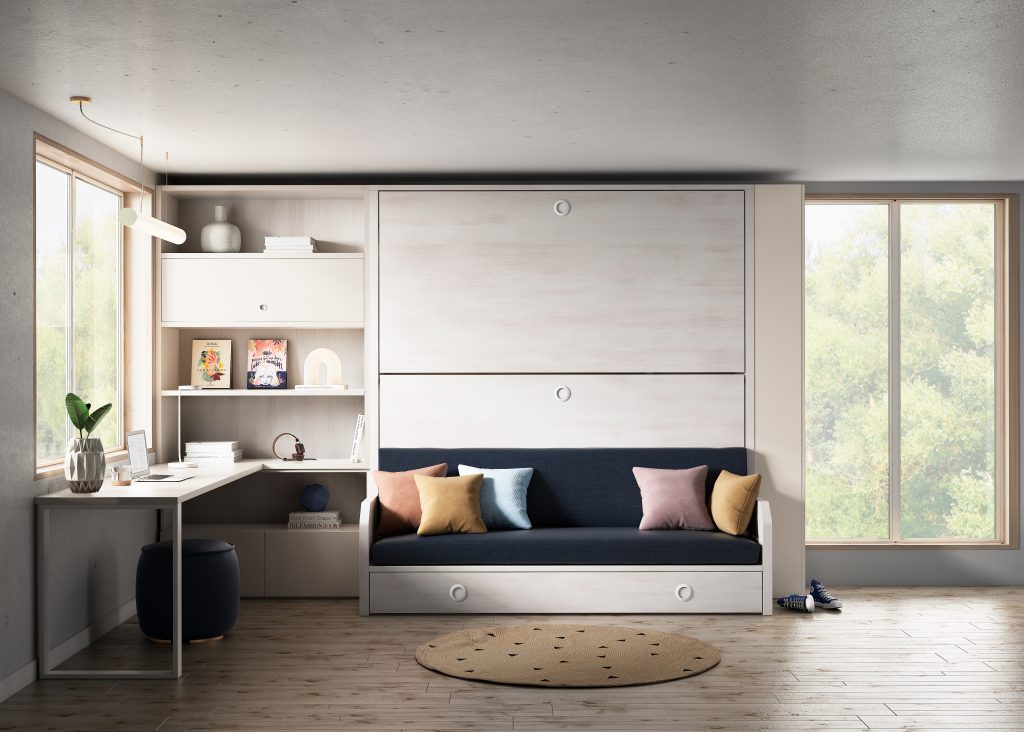 Bunk Wall Bed with Sofa Kubbiko