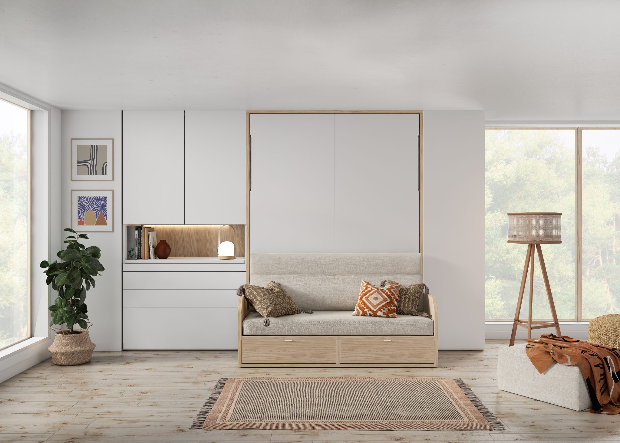 ᐅ Vertical Wall Bed with Desk Kubbiko