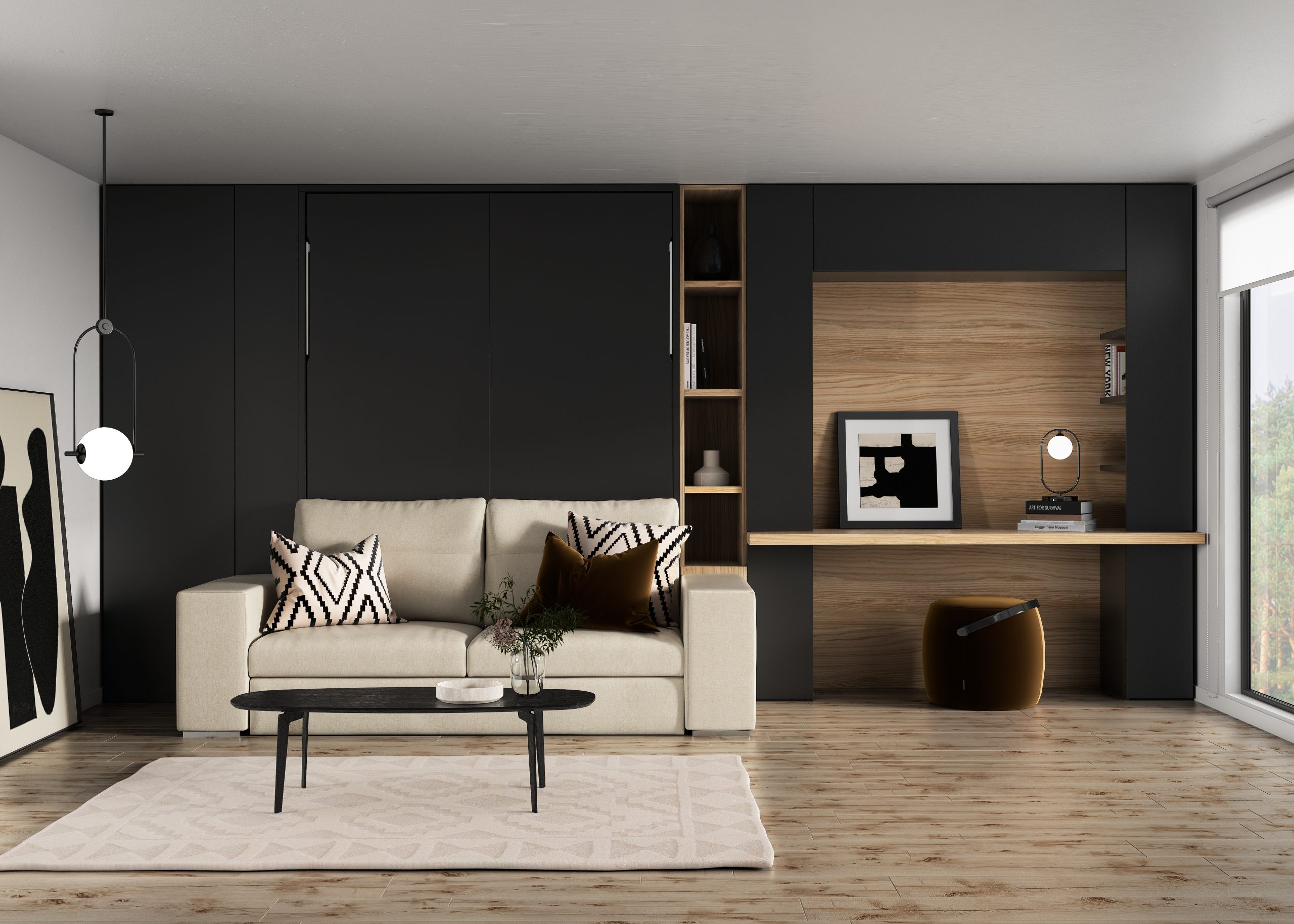 ᐅ Vertical Wall Bed with Integrated Sofa Kubbiko